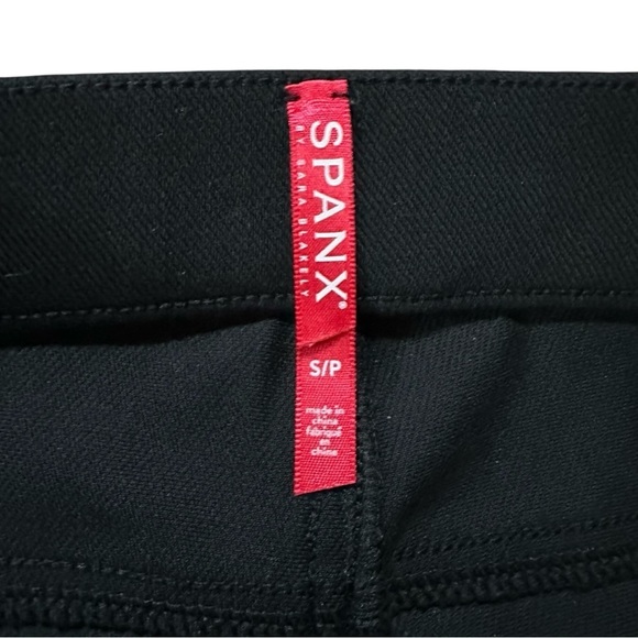 SPANX Jean-ish Black Ankle Mid-Rise Cotton Stretch Leggings Sz Small - Picture 5 of 12